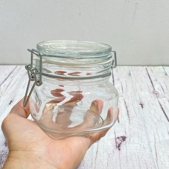 Glass Storage with Rubber Seal Stylish Retro Kitchen Decor Cannisters Craft Stor - Picture 5 of 10